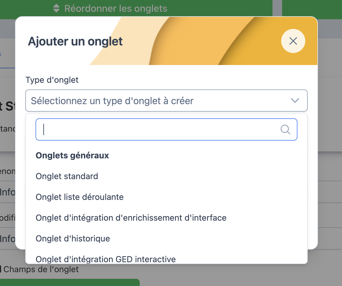 Ajouter un onglet