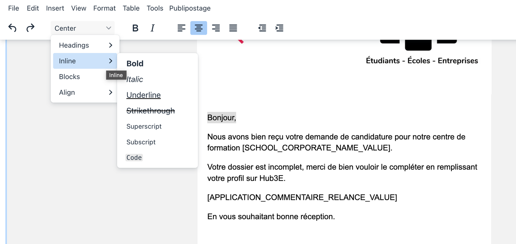 Éditeur texte