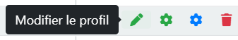 Infobulle d'une action sur la ressource