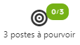 Icône cible avec compteur de postes